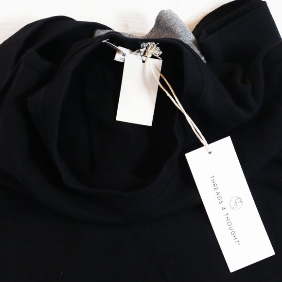 Threads 4 Thought Black & Gray & White Stripes Sweater - Picture 4 of 4